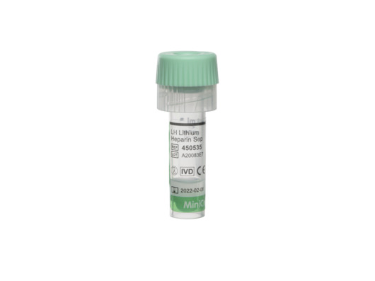Greiner Bio-One - MiniCollect® RÖHRCHEN 0,8 ml LH Lithium Heparin Separator - 450535