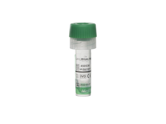 Greiner Bio-One - MiniCollect® RÖHRCHEN 0,5 ml LH Lithium Heparin - 450536