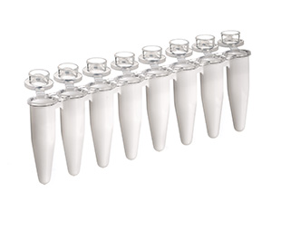 Greiner Bio-One - 0.2mL, 8-strip tubes (White) with caps - 671231