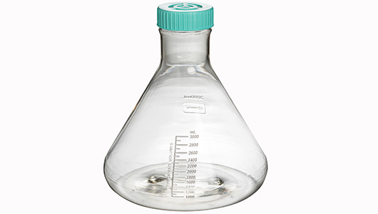 Greiner Bio-One - Shaker Flask, 3000ml flat bottom with Vent Cap, 0.22µm PTFE filter - 679536