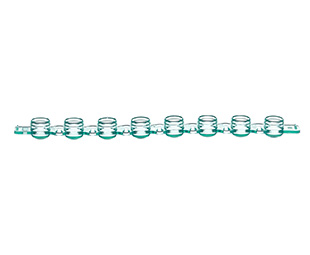 Greiner Bio-One - SAPPHIRE 8-CAP STRIP, PP, GREEN, DOMED - 373275