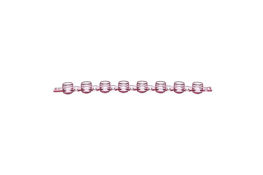 Greiner Bio-One - SAPPHIRE 8-CAP STRIP, PP, RED, DOMED - 373273