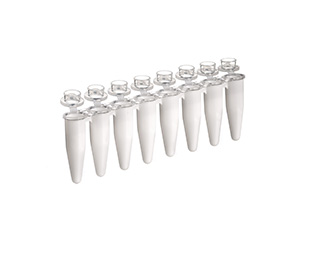 Greiner Bio-One - 0.2mL, 8-strip tubes (White) with caps - 671231
