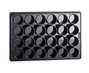 Greiner Bio-One - Plaque multi puits, 24 puits, PS, noir - 662174