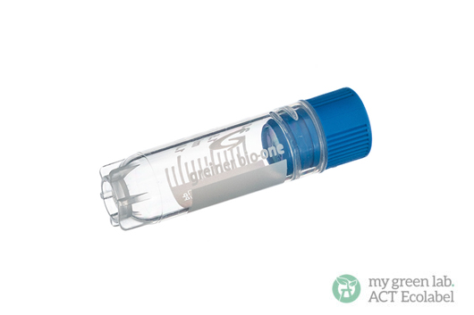 Greiner Bio-One - Cryo.s, クライオバイアル, 内蓋, 丸底自立, 2ml, ブルー, 滅菌 - 122279