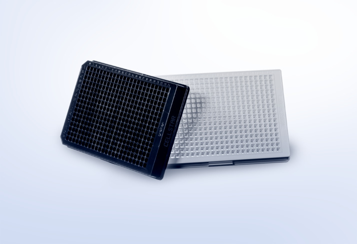 Microplaten 384 well polystyreen, wit / zwart - Greiner Bio-One