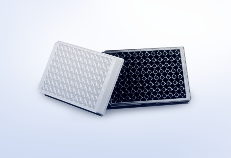 Microplaten 96 well polystyreen, wit / zwart - Greiner Bio-One