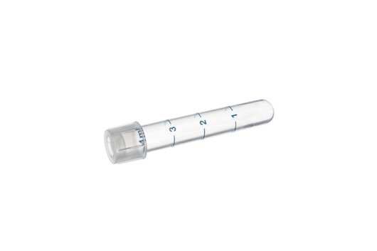TUBE, 5 ML, PP, ROUND BOTTOM, 12 X 75 MM , TWO-POSITION VENT STOPPER, WITH GRADUATION, STERILE, INDIVIDUALLY PACKED