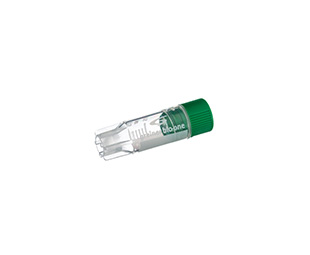 CRYO.S, 1 ML, PP, CONICAL BOTTOM, INTERNAL THREAD, GREEN SCREW CAP, WITH WRITING AREA, STARFOOT, STERILE,