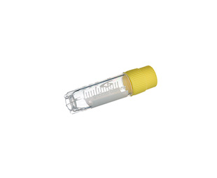 CRYO.S, 2 ML, PP, ROUND BOTTOM, EXTERNAL THREAD, YELLOW SCREW CAP, WITH WRITING AREA, STARFOOT, STERILE,