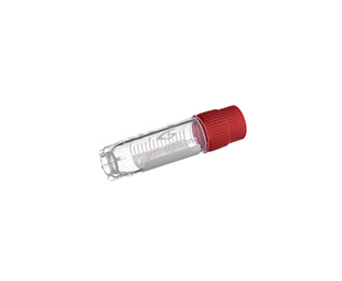 CRYO.S, 2 ML, PP, ROUND BOTTOM, EXTERNAL THREAD, RED SCREW CAP, WITH WRITING AREA, STARFOOT,STERILE,