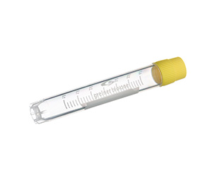 CRYO.S, 4,0 ML, PP, ROUND BOTTOM, EXTERNAL THREAD, YELLOW SCREW CAP, WITH WRITING AREA, STARFOOT, STERILE,
