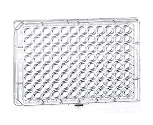 MICROPLATE 96 WELL, PS, CLEAR, STERILE, F-BOTTOM, CELL-REPELLENT SURFACE, WITH LID WITH CONDENSATION RINGS,