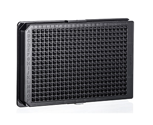 CELL CULTURE MICROPLATE, 384 WELL, CELLCOAT®, POLY-D-LYSINE, µCLEAR®, BLACK, LID, 20 PCS./BAG 