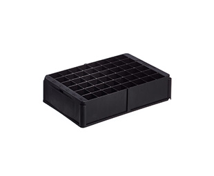 RACK FOR 48 CRYO.S, SBS FORMAT 127.8 x 85.5 x 52.5 MM BLACK, WITHOUT LID, 5 PIECES PER BAG